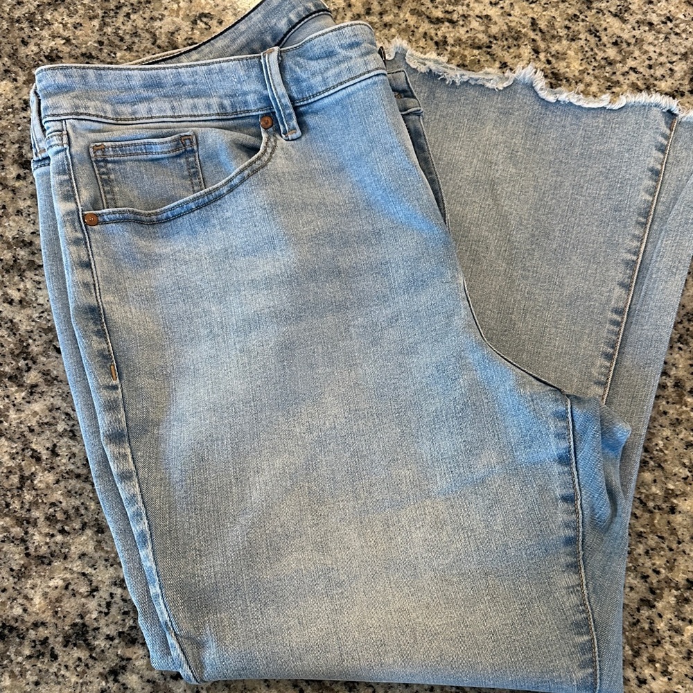 Lane Bryant Light Blue Cropped Straight Jeans